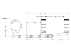 Aero Precision Ultralight 34mm Scope Mount, SPR - Anodized Black 2" Offset -Arrow Point Shop 34mm spr diagram