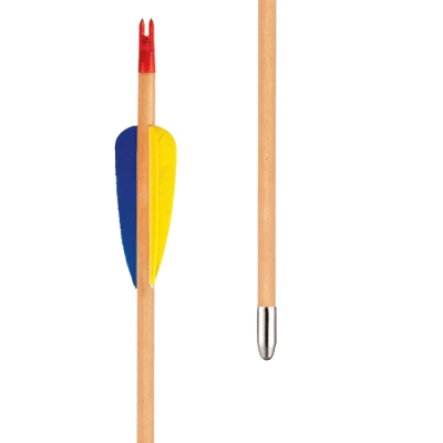 EK Archery 'Natural Feather' Wooden Arrows 28" - 3 Pack 4 EK Archery 'Natural Feather' Wooden Arrows 28" - 3 Pack - Image 2