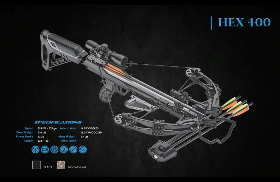 EK Archery HEX-400 Compound Crossbow 210lbs - Matrix Desert 4 EK Archery HEX-400 Compound Crossbow 210lbs - Matrix Desert - Image 2