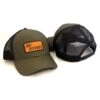 IMI Defense Green With The Leather Patch Logo Snapback Cap -Arrow Point Shop IMI Defense Leather Patch Hat photo 1000
