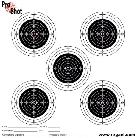 ProShot Match Targets (Box Of 800) - 17cm 3 ProShot Match Targets (Box Of 800) - 17cm