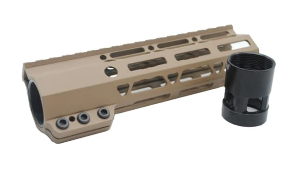 Tan M-Lok Clamping Free Float Handguard 7 Inch 3 Tan M-Lok Clamping Free Float Handguard 7 Inch