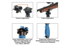 UTG Monopod With V-Rest And Camera Adaptor, 20.5"-58.75" -Arrow Point Shop TL MP150Q FEA 01