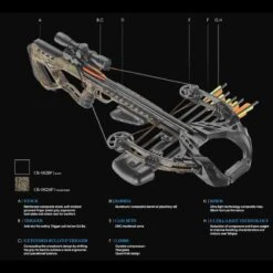 EK Archery Guillotine-X + Compound Crossbow - 185lbs - Black