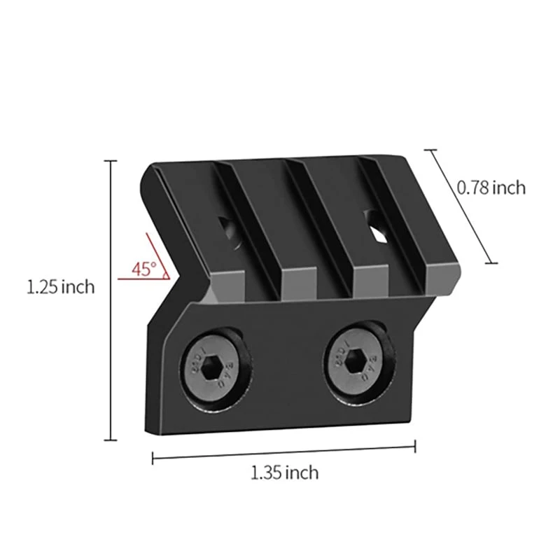 Rifleworks 45 Degree Keymod Offset 3 Slot Mount 4 Rifleworks 45 Degree Keymod Offset 3 Slot Mount - Image 2