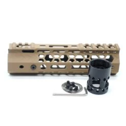 Tan Ultralight M-Lok Free Float Handguard 7 Inch