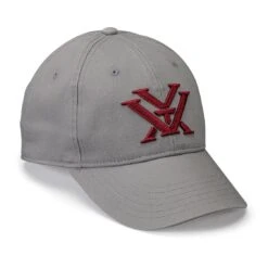 Vortex Optics Ladies Grey Maroon Cap -Arrow Point Shop vtx app cap grey maroon fr w
